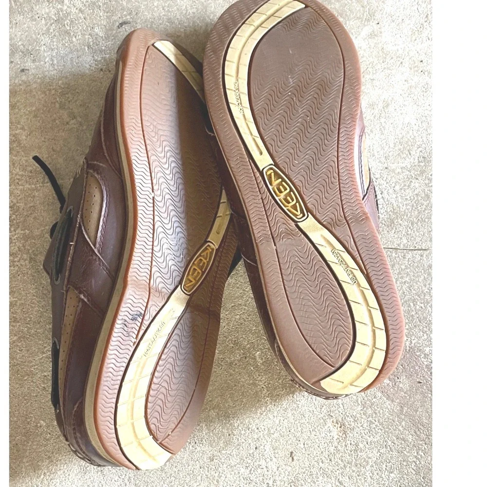 Keen Mens Newport Boat Shoes 14 Waterproof Brown Leather Moc Toe Lace Up 1002902
